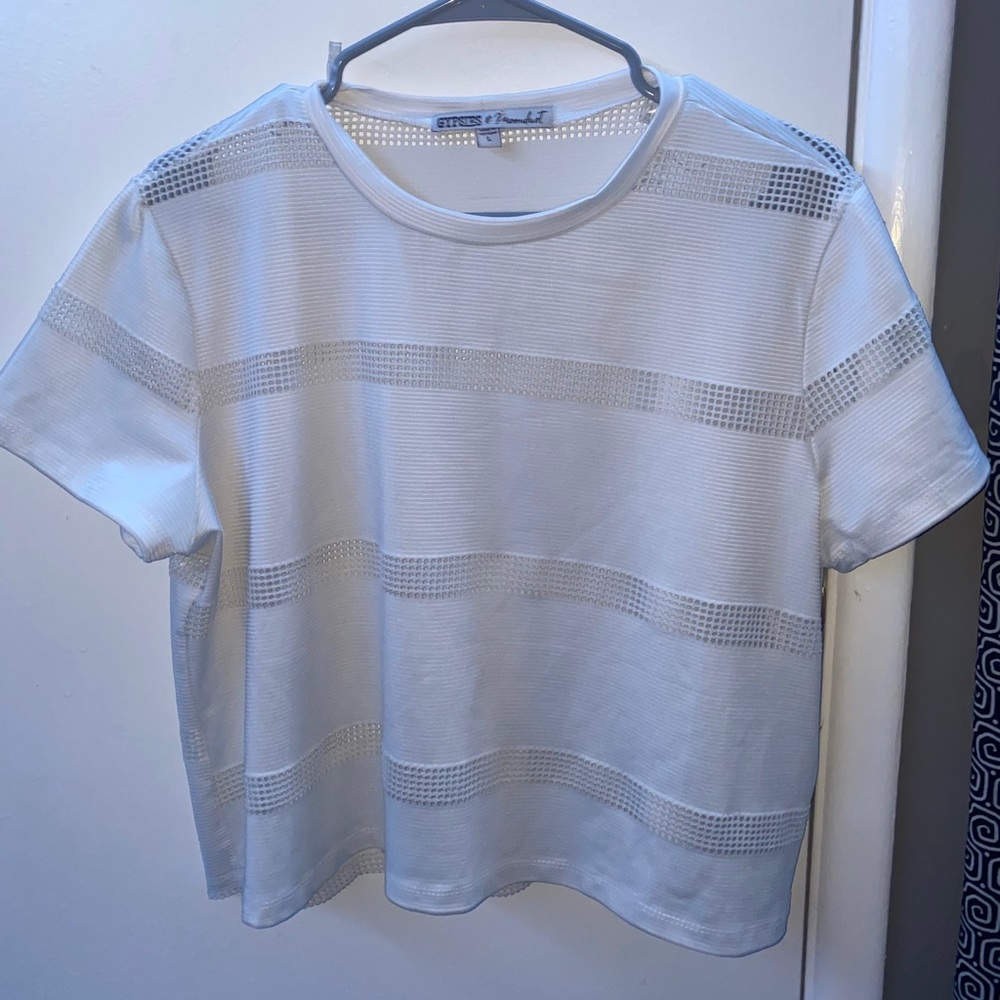 White sheer t-shirt